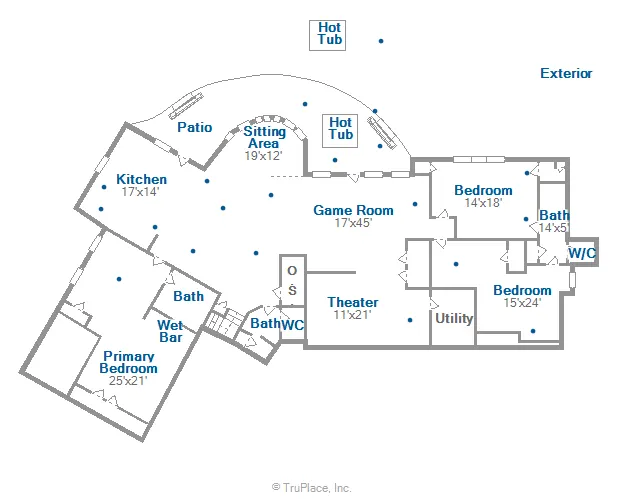 Woodland Chalet Lower Level floor plan